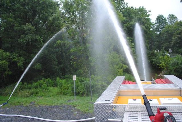 Flowing water from the volunteer engine